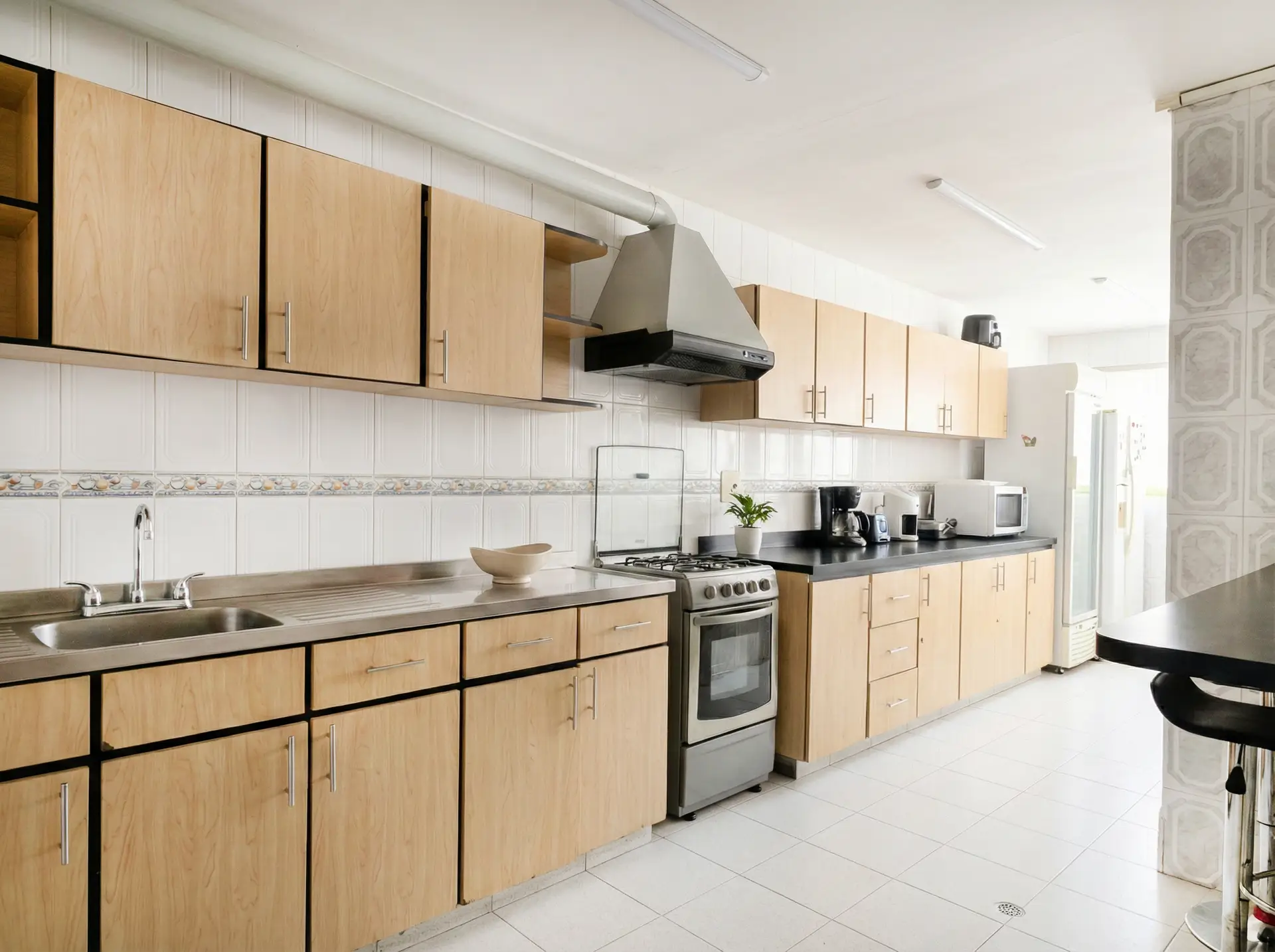 Cocina dotada de la residencia
